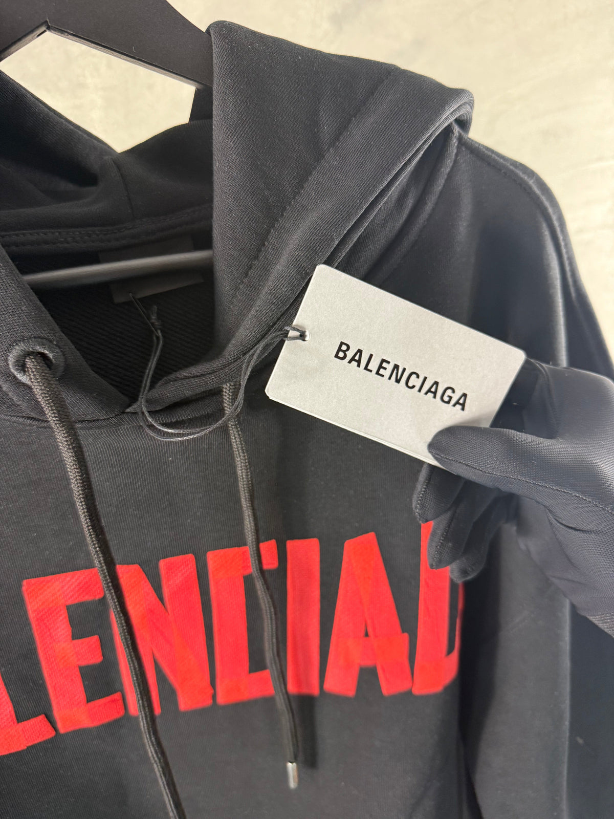 Man - Balenciaga Black Red Hoodie