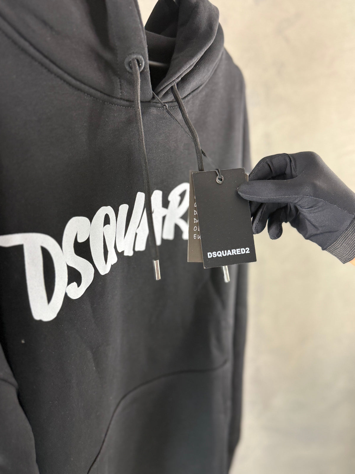 Man - DSQUARED 2 Black Hoodie