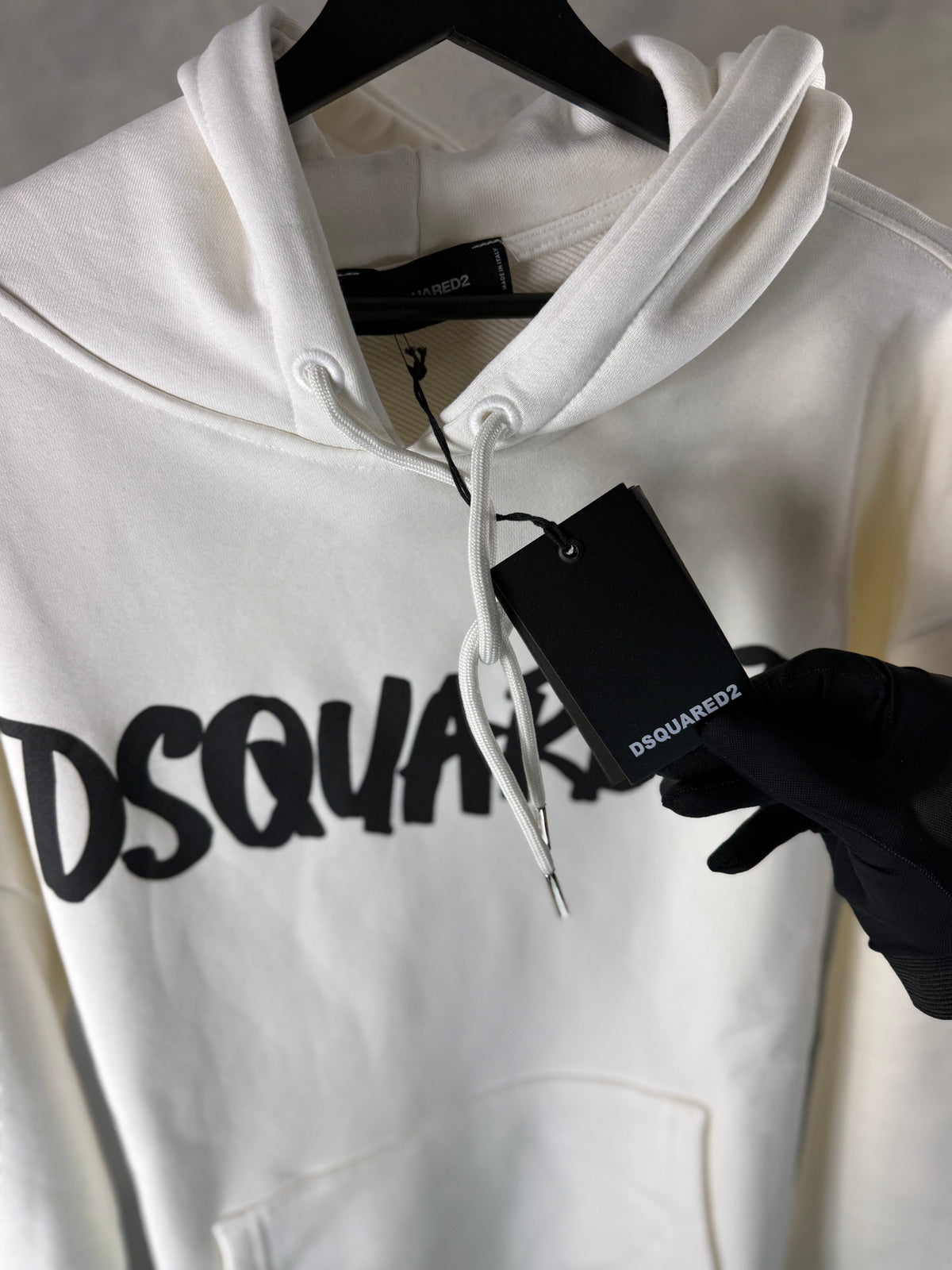 Man - DSQUARED White Hoodie