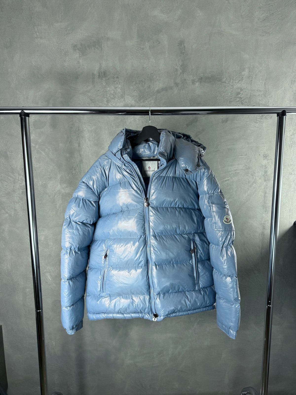 Herren – blaue Moncler-Jacke