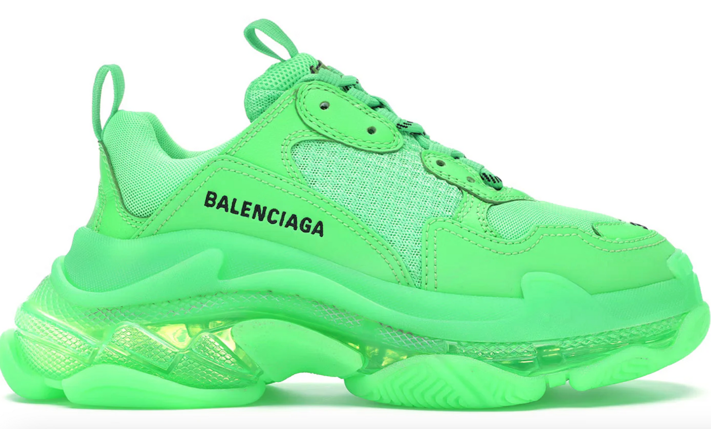 Balenciaga Triple S Neon Green (Clear Sole)