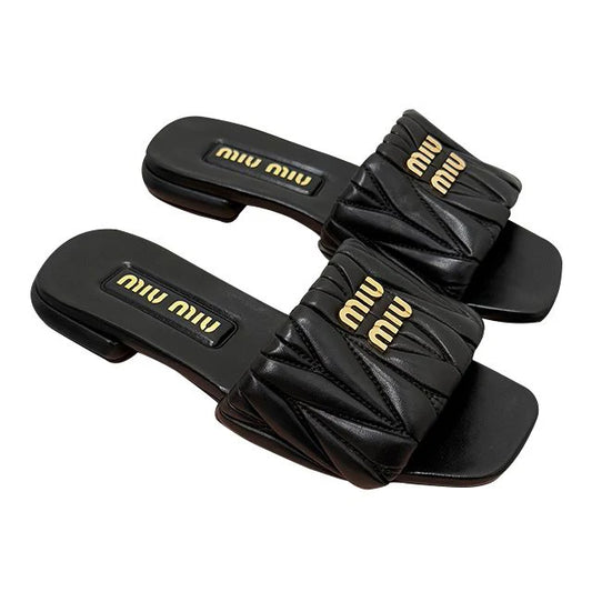 Miu Miu - Black Slippers