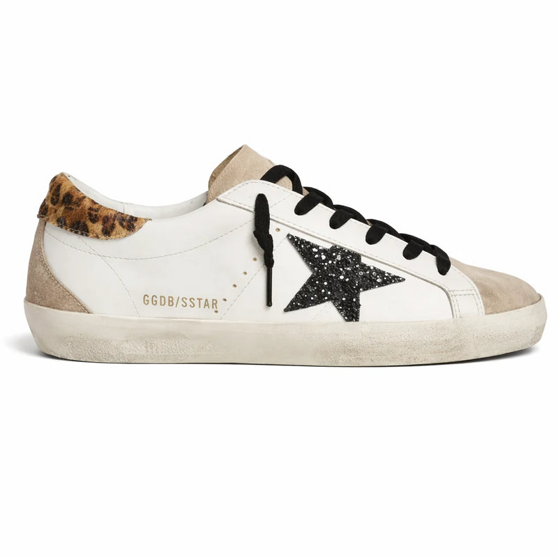 Golden Goose - Black Star Leopard White
