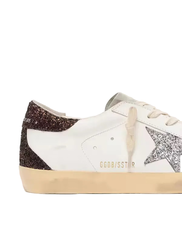 Golden Goose -  Silver Star and Brown Heel
