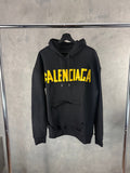 Herren – Balenciaga Hoodie in Schwarz und Gelb