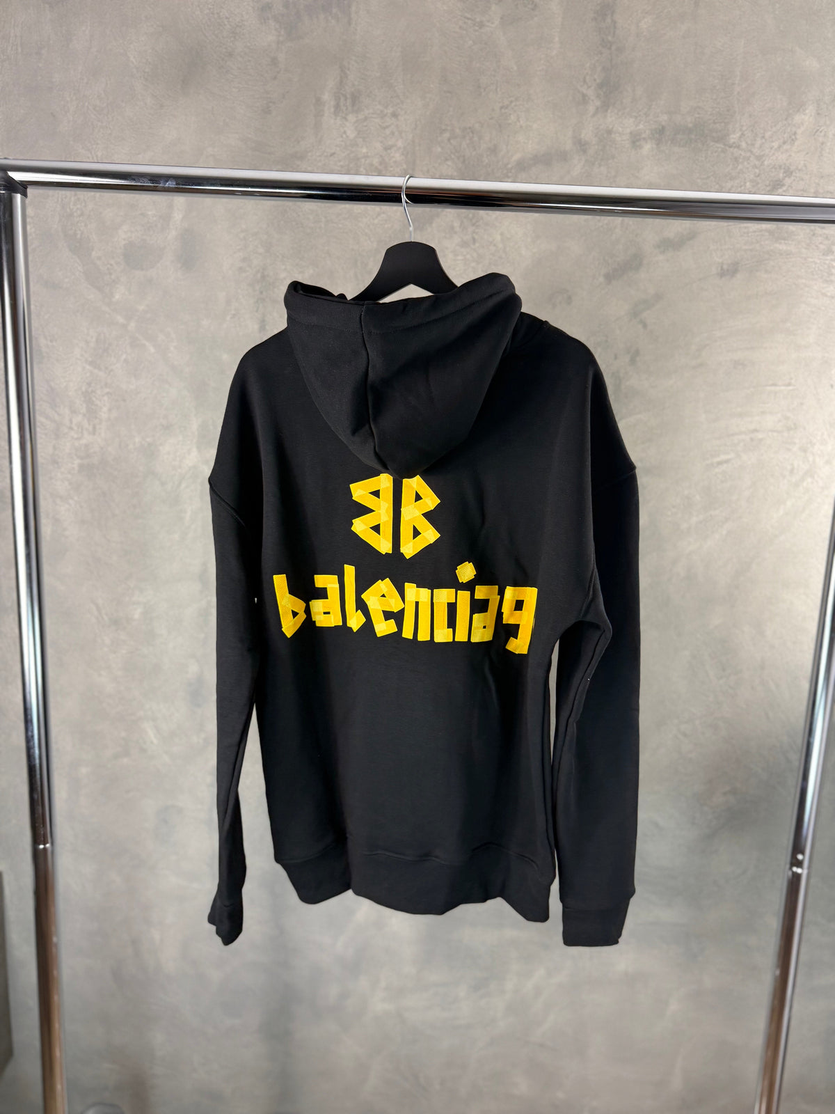 Man - Balenciaga Black Yellow Hoodie