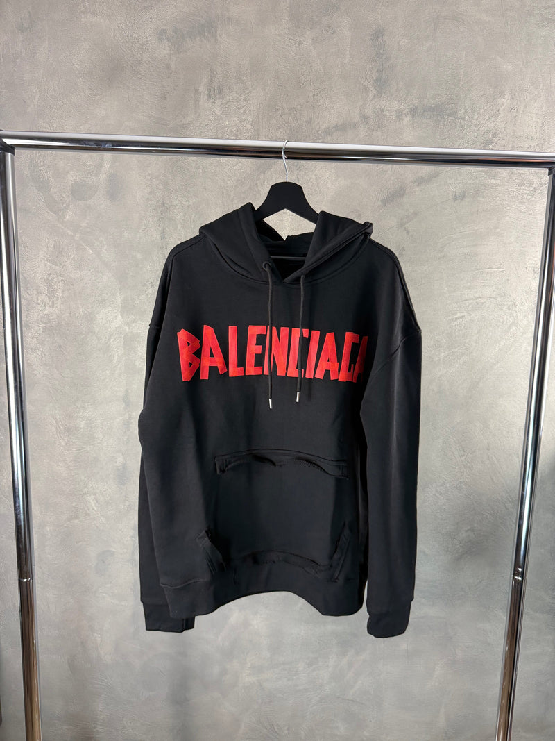 Man - Balenciaga Black Red Hudie