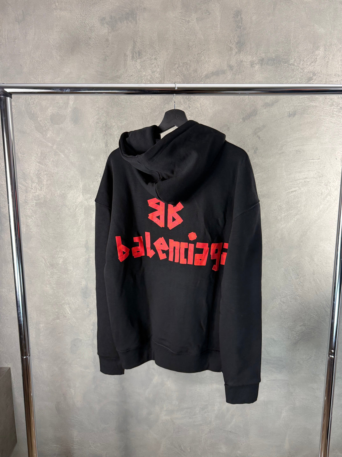 Man - Balenciaga Black Red Hoodie