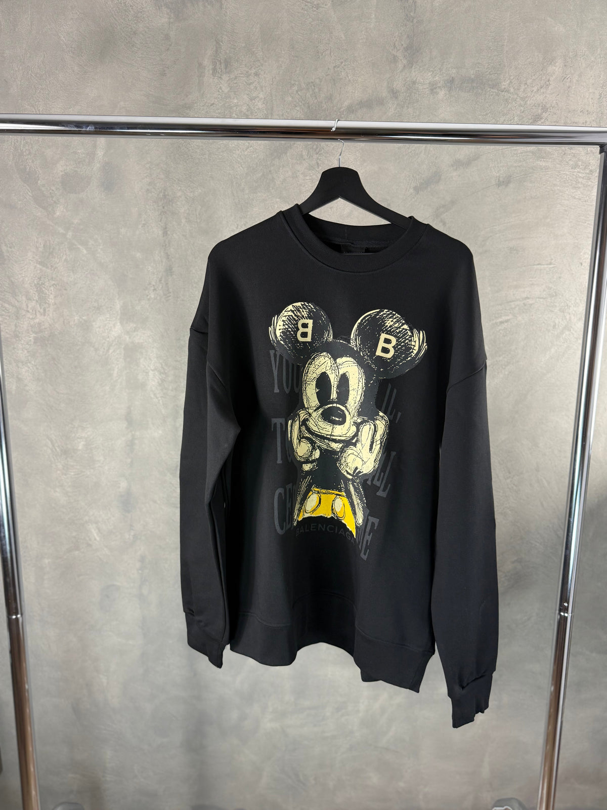 Man - Balenciaga logo Black Shirt
