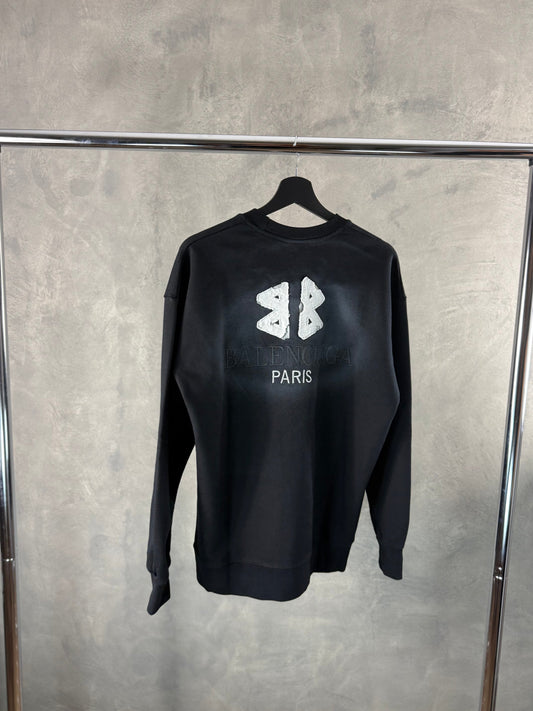 Herren – schwarzes Balenciaga-Hemd