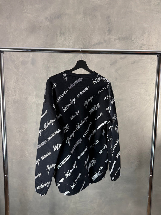 Herren – schwarzes Balenciaga-Hemd