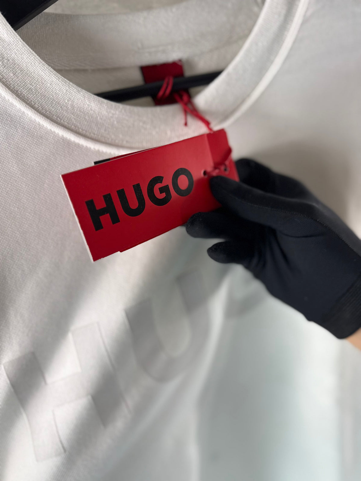 Hugo Logo Weißes Hemd