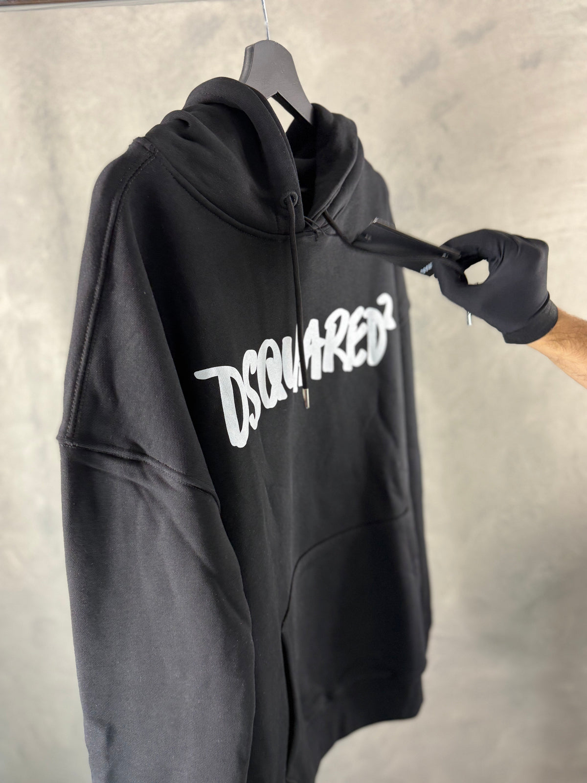 Man - DSQUARED 2 Black Hoodie