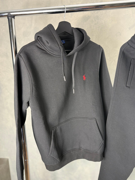 Herren - Schwarzer Polotracksuit