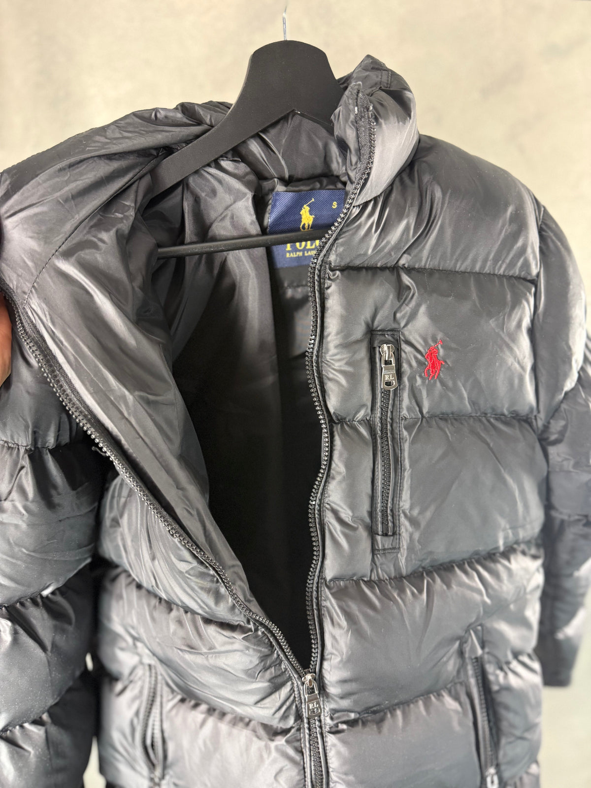 Herren-Polo-Jacke in Schwarz