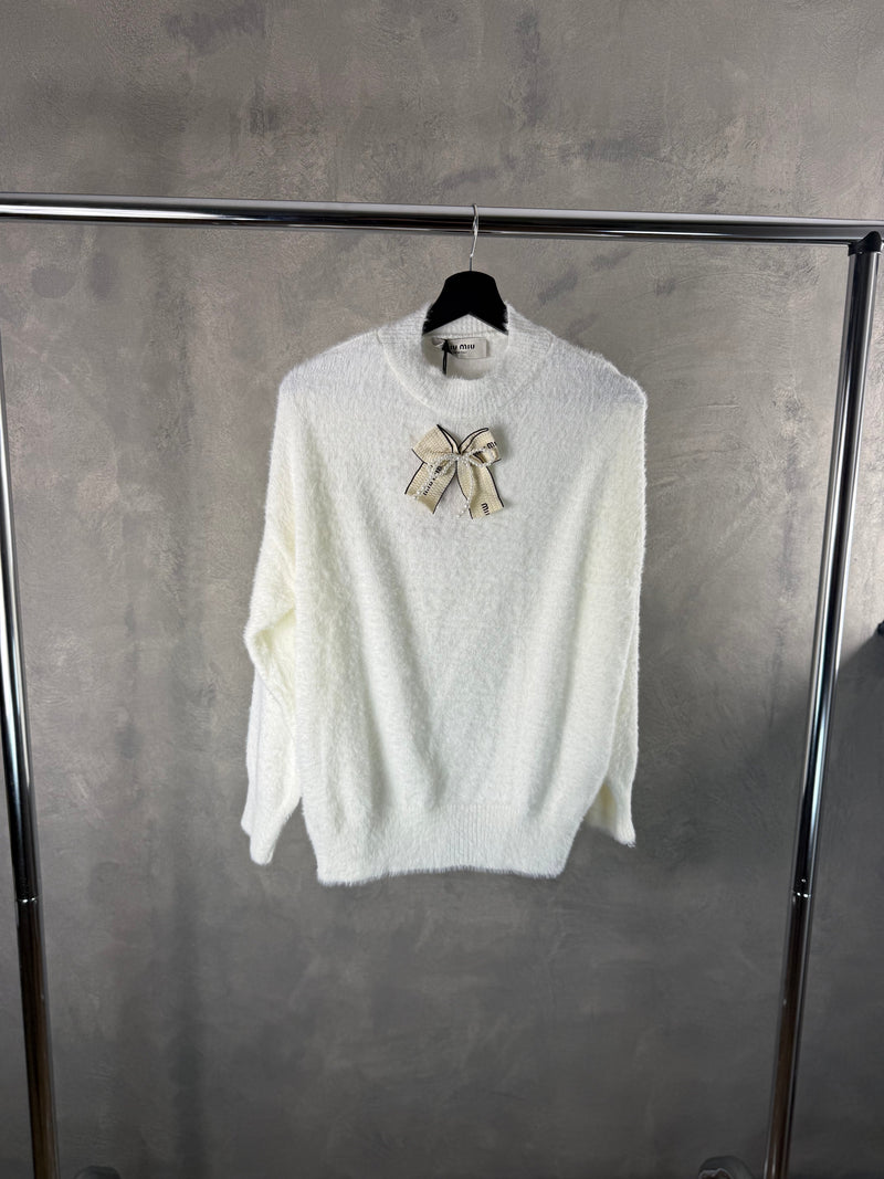 Women - Miu Miu White tie Shirt