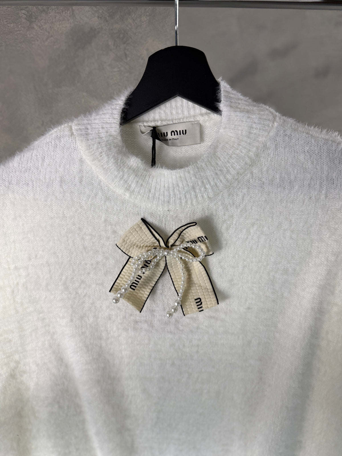Women - Miu Miu White Tie Shirt