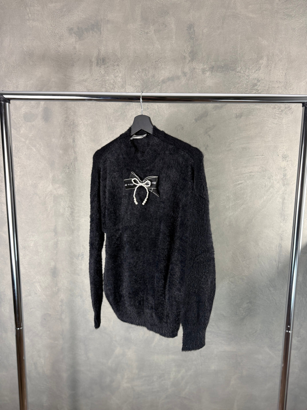 Women - Miu Miu Black Tie Shirt