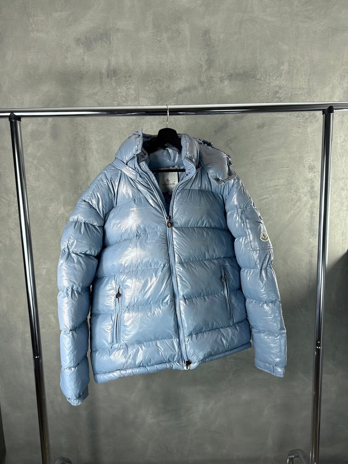 Herren – blaue Moncler-Jacke