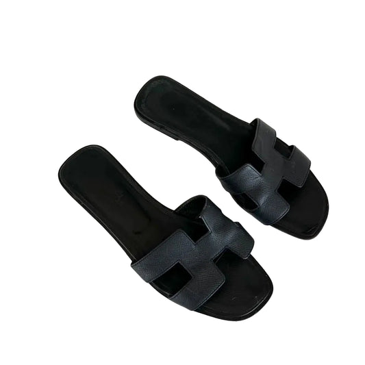 Hermes - Oran Sandal Brown Black