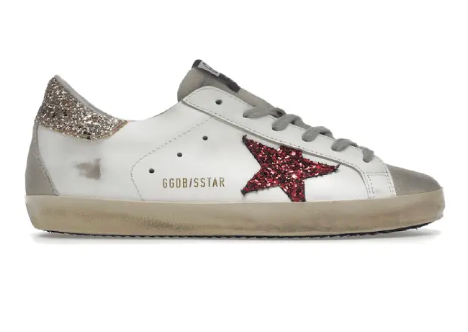 Golden Goose - White Red Glitter