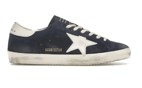 Golden Goose - Navy Suede White