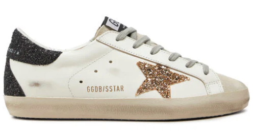 Golden Goose - White Black Golden Glitter