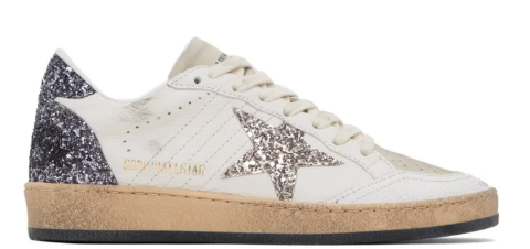 Golden Goose - Ball Star Sneaker White Glitter