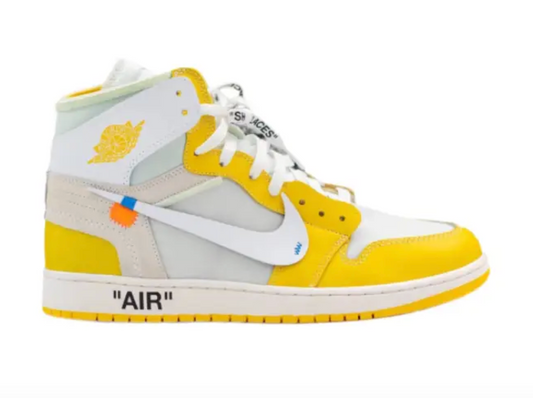 Off White Jordan 1 - White - Canary Yellow