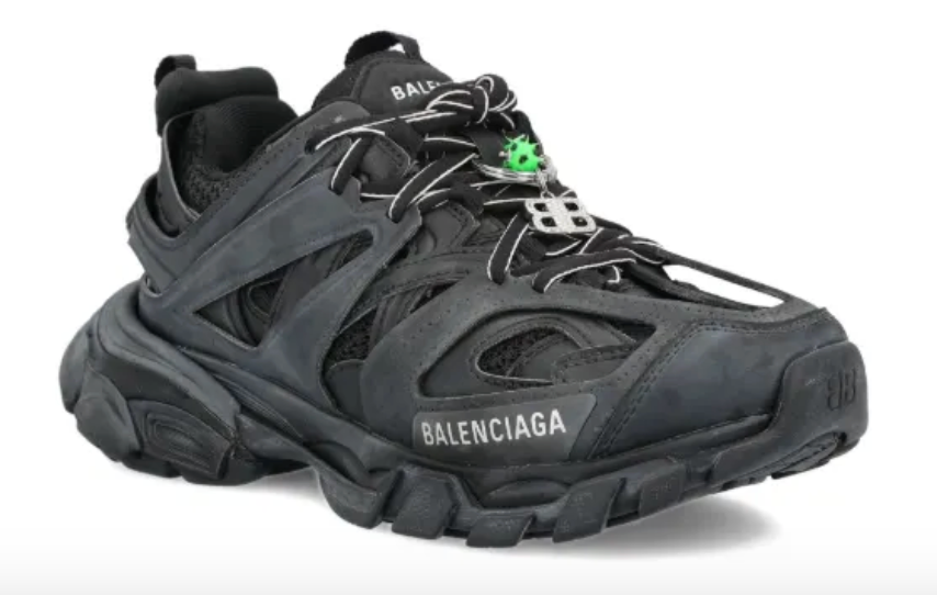Balenciaga track black logo charm