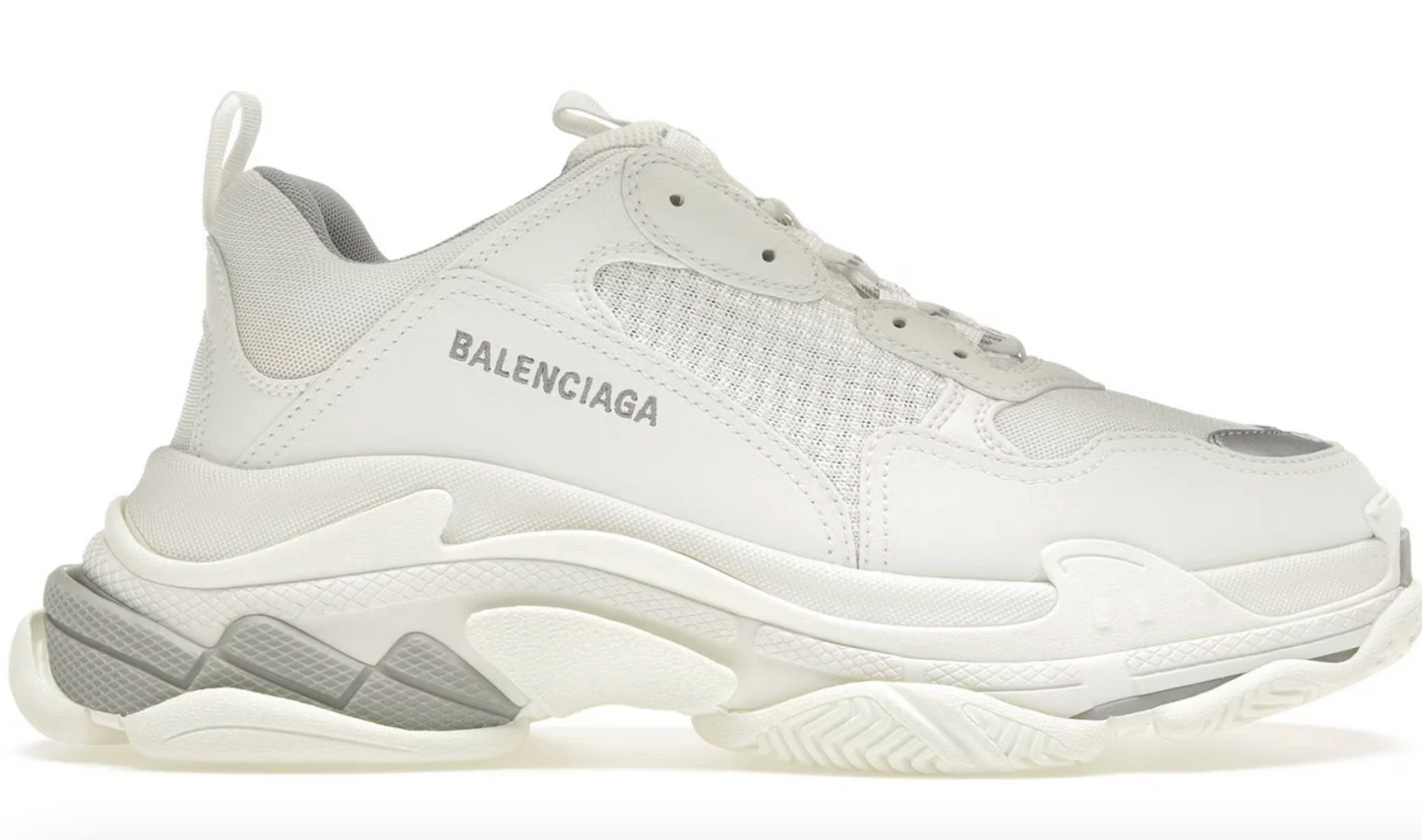 Balenciaga Triple S White Silver