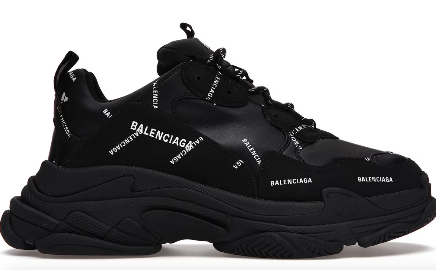 Balenciaga Triple S Black (Logo)