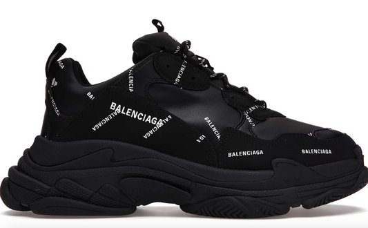 Balenciaga Triple S Black (Logo)