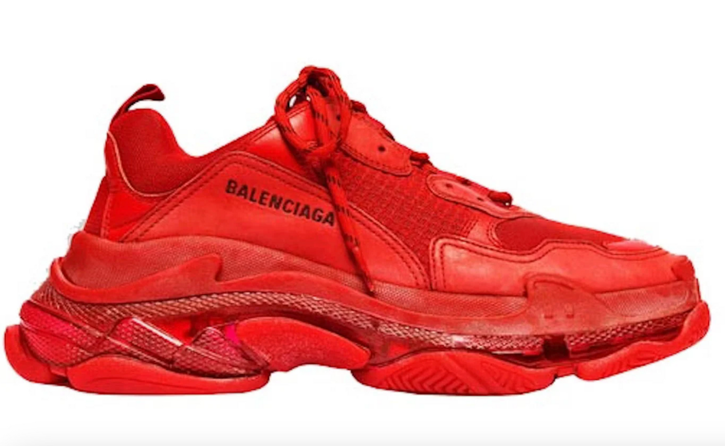 Balenciaga Triple S Red (Clear Sole)
