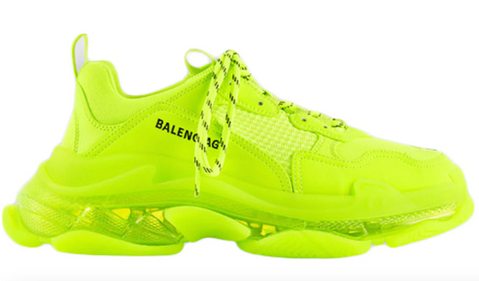Balenciaga Triple S Fluo Yellow (Clear Sole)