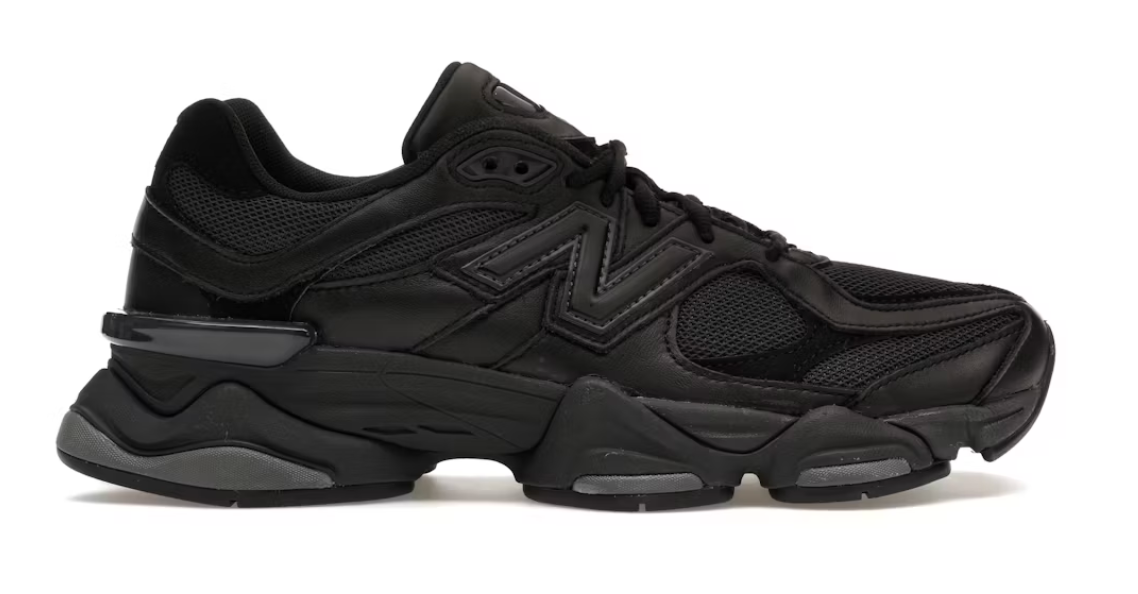 New Balance 9060 Triple Black Leather