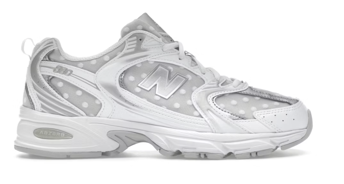 New Balance 530 - Silver Metallic Polka Dots