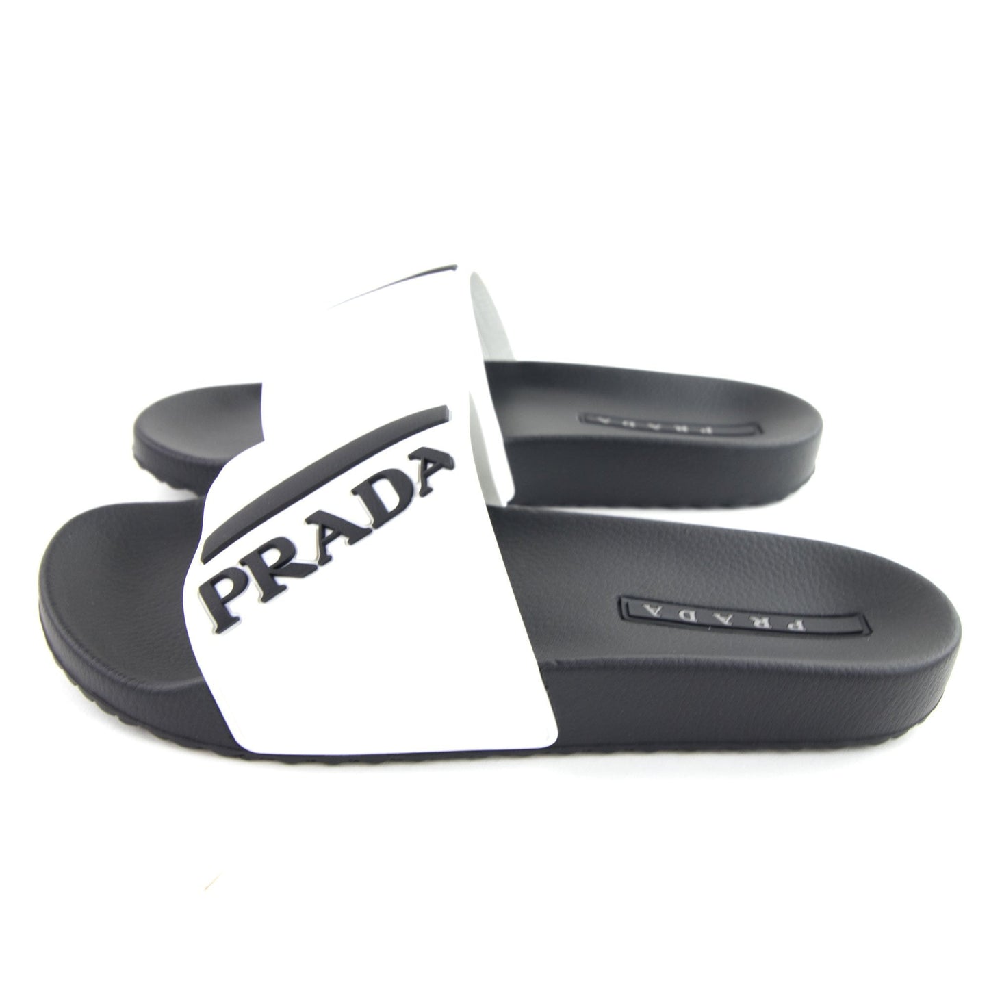 Prada slippers - white black